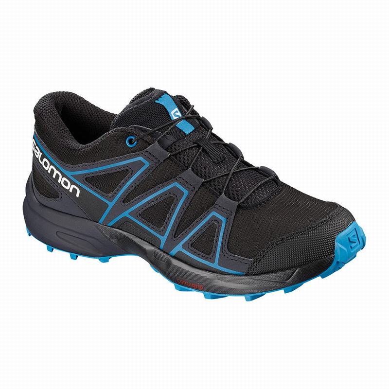 SALOMON SPEEDCROSS Philippines - Kids' Trail Running Shoes - Black/Deep Grey | 875062-UDP